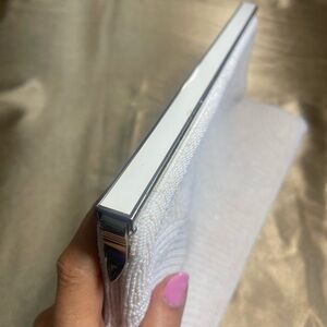 Vintage Walborg Fully Beaded White Purse/Clutch Evening Enameled Bag, Belgium